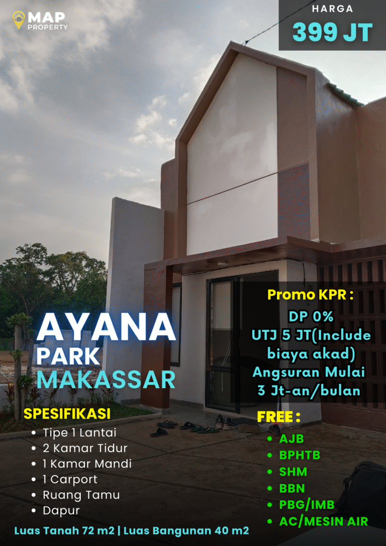 Rumah Dekat Bandara Strategis, Ayana Park Hanya 399 Juta Dan DP 0%!