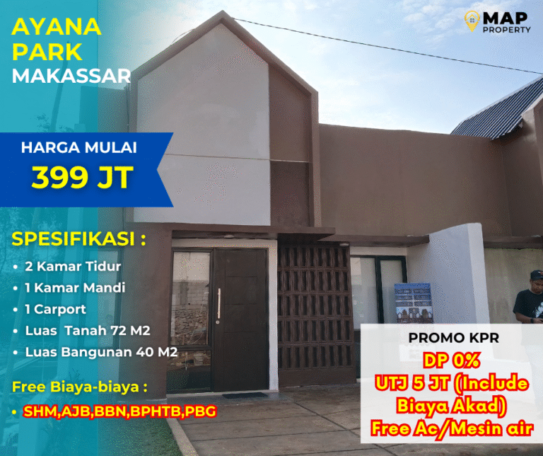 Miliki Sekarang Rumah Dekat Bandara Makassar, Promo DP 0% Hanya 300 Jutaan!
