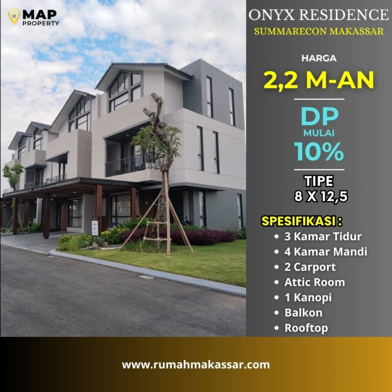 Rumah Terbaru Di Summarecon Makassar, Onyx Residence Hadir Dengan Attic Room Dan Berbagai Hadiah Langsung
