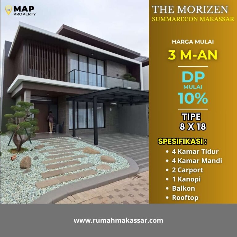 Rumah Bergaya Jepang Di Summarecon Makassar, The Morizen Rumah Dengan Pemandangan Alam Yang Indah