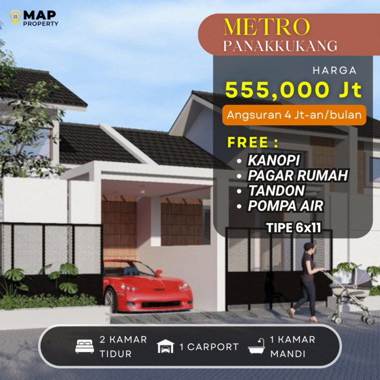 Rumah Strategis Tengah Kota Makassar, Harga Mulai 555 Juta!