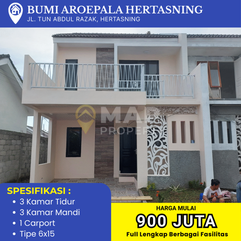 Bumi Aroepala Hertasning Rumah 2 Lantai Siap Huni Harga 900 JT