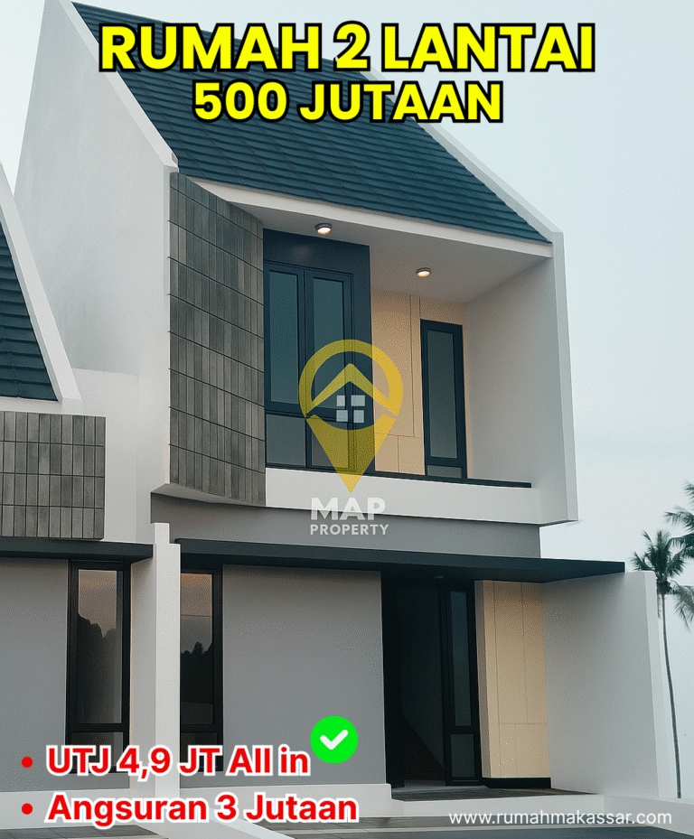 Tipe 2 Lantai Ambani Residenza, Rumah DP 0% Harga 500 Jutaan